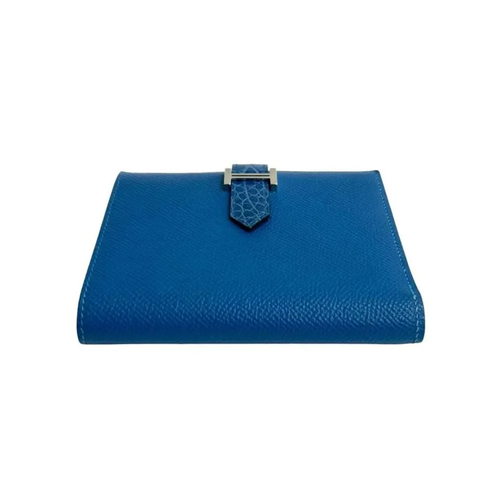 Hermes Béarn Compact Alligator Veau Epsom Wallet